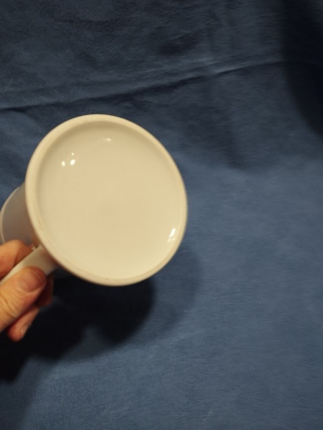 Boccale birra ceramica bianca