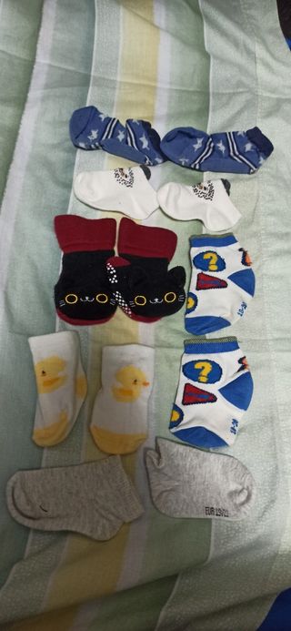 6 paia calze neonato 18-20 19-22
