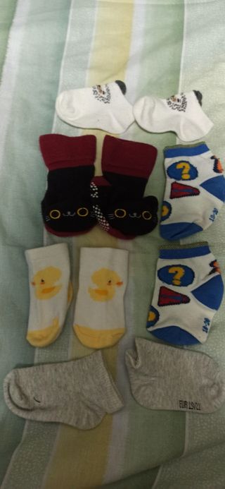 6 paia calze neonato 18-20 19-22