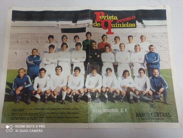 Poster antiguo Real Madrid años '60-70
