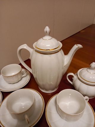 Juego de café 12 platos y tazas.Santa Clara Vigo (