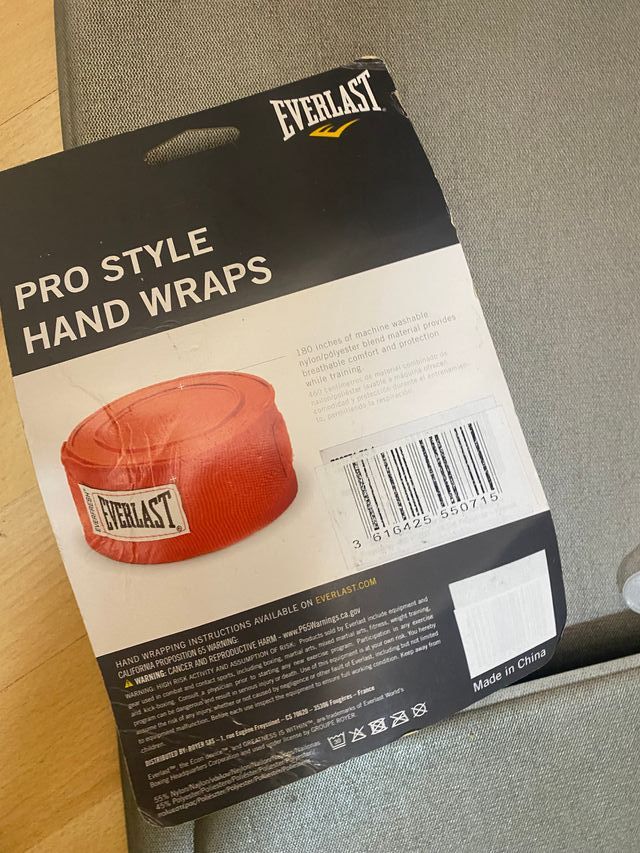 PACK 2*FOTO GIMNASIO ESTERILLA VENDAS BOXEO BARRA 