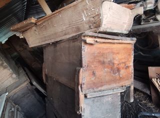 Madera, arca, artesa antigua