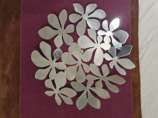 Centro de mesa plateado(40 cms de radio)