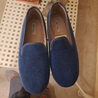 Zapatilla casa pana azul