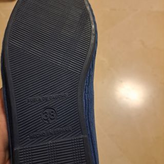 Zapatilla casa pana azul
