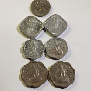 India lote de 7 monedas