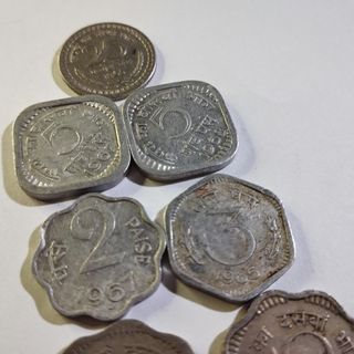 India lote de 7 monedas