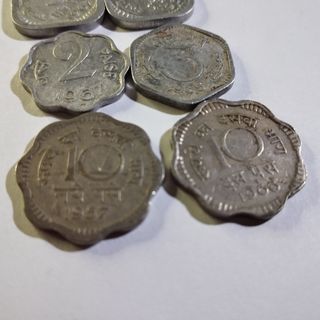 India lote de 7 monedas