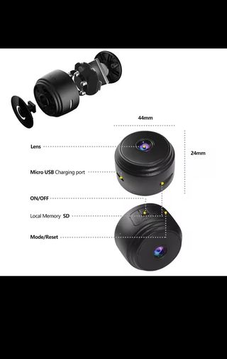 Mini camara wifi pequeña y poco visible. Discreta.