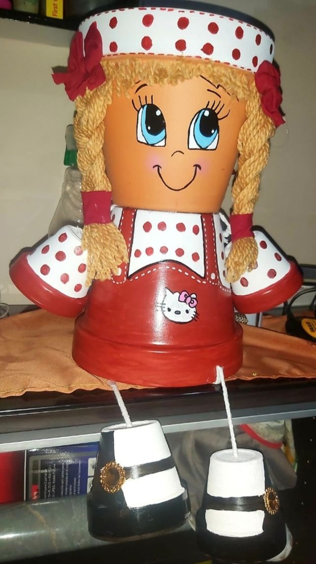 Vasi da fiori dipinti