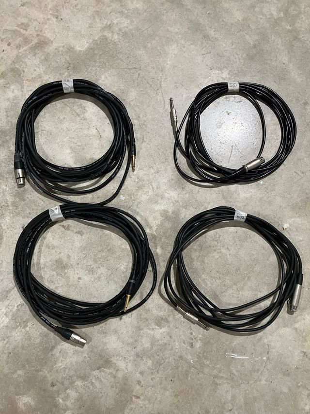 Pack de 4 cables XLR a TS