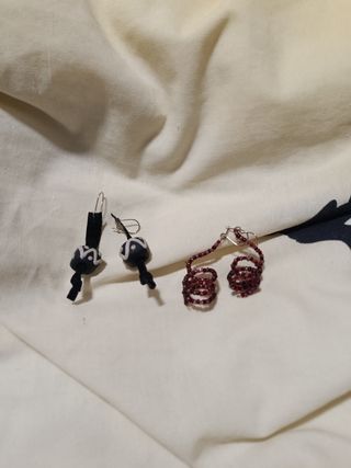 2 pares pendientes colgantes