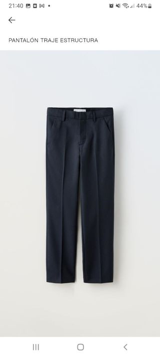 Traje júnior. Talla 13-14 años. Zara.