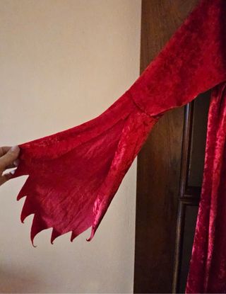 Disfraz vestido terciopelo rojo