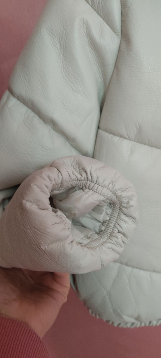 Piumino corto similpelle