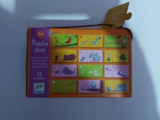 Puzzle dúo animales 2 años