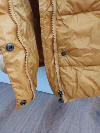 Anorak plumas mostaza