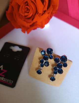 Nuovi - Orecchini lobo pendenti Stellazeta blu