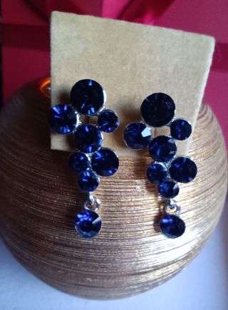 Nuovi - Orecchini lobo pendenti Stellazeta blu