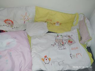 OFERTON Sabanas y  protector cuna 120*60