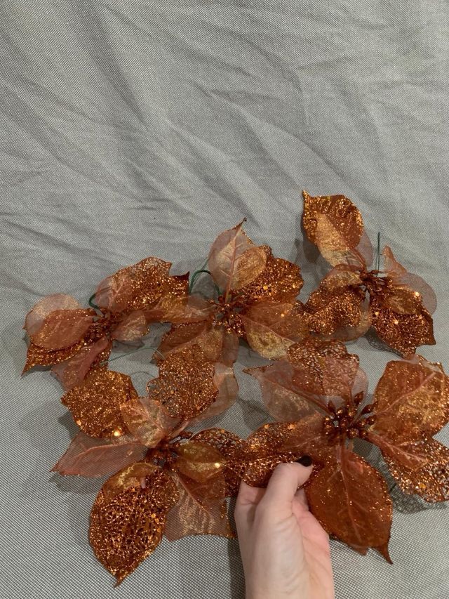 Fiori color bronzo per decorare l’albero