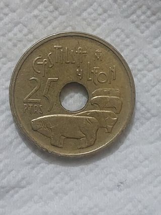 4 MONEDAS DE 25 PESETAS