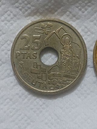 4 MONEDAS DE 25 PESETAS