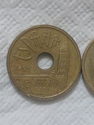 4 MONEDAS DE 25 PESETAS
