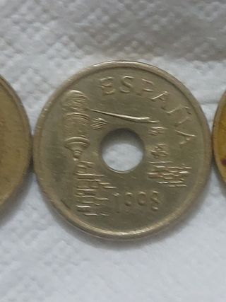 4 MONEDAS DE 25 PESETAS