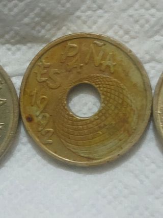 4 MONEDAS DE 25 PESETAS