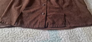 Faldas marrones piel y antelina