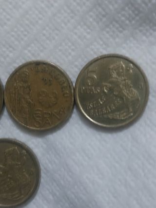 8 MONEDAS DE 5 PESETAS