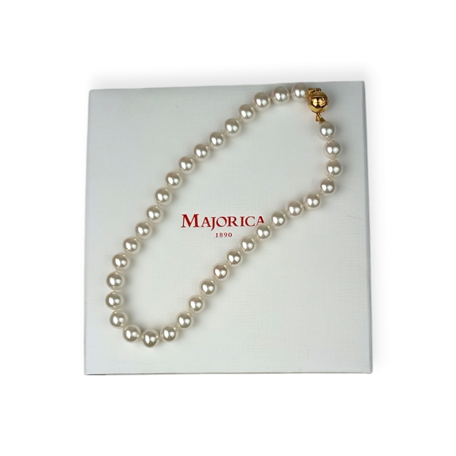 Majorica collar de perlas serie Dorado Lyra