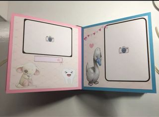 ALBUM FOTO BIMBA CON SCATOLA 20X20 FATTO A MANO