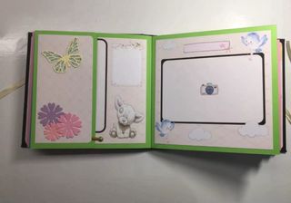 ALBUM FOTO BIMBA CON SCATOLA 20X20 FATTO A MANO