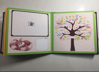 ALBUM FOTO BIMBA CON SCATOLA 20X20 FATTO A MANO