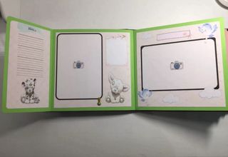 ALBUM FOTO BIMBA CON SCATOLA 20X20 FATTO A MANO