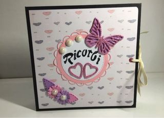 ALBUM FOTO BIMBA CON SCATOLA 20X20 FATTO A MANO