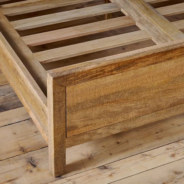CAMA DE MADERA DE MANGO 180 + COLCHON