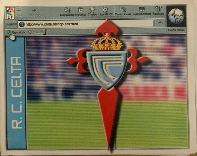 Scudo Celta de Vigo Cromo Liga 2001/02