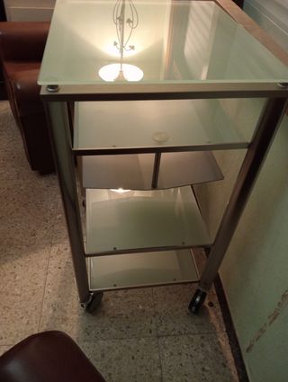 Mesa cristal minicadena/tv