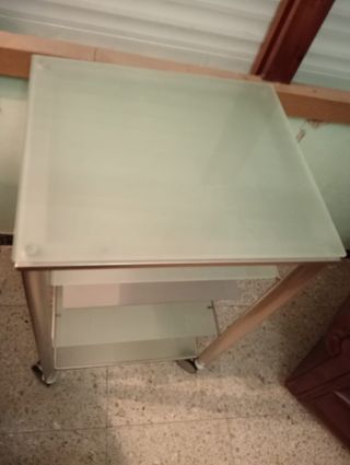 Mesa cristal minicadena/tv