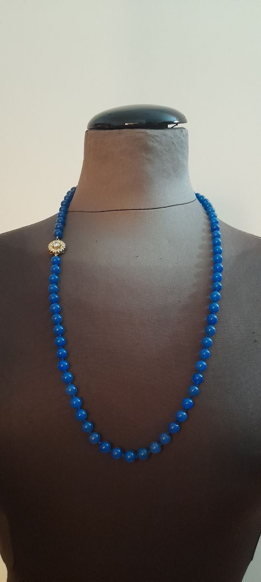 Collana agata e argento