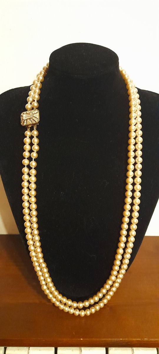 Collana perle doppio filo