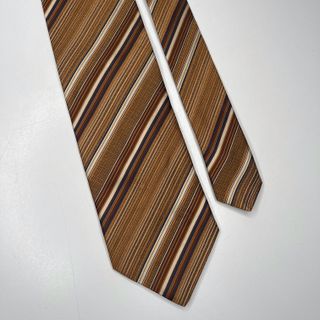 Cravatta Kenzo Righe Rame Beige Blu 100% Seta
