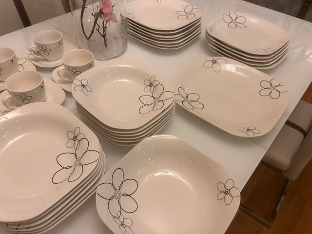 Vajilla porcelana fina 