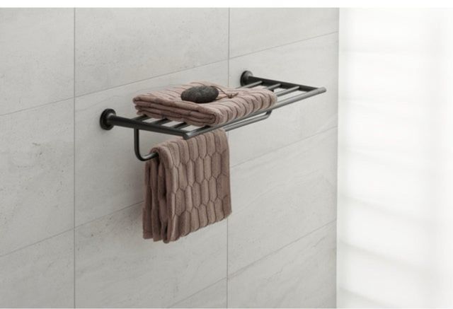 Portasciugamani da parete nero
