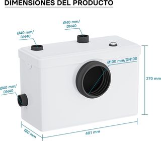 📦Triturador sanitario 3/1 Equipo elevador aguas