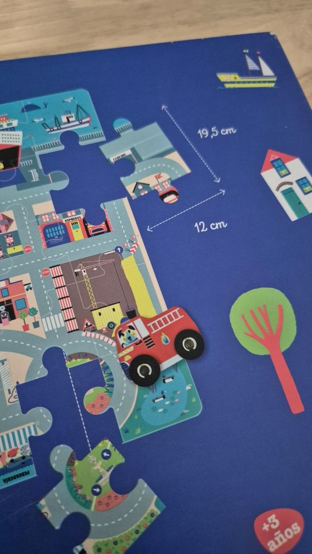 Puzzle de carreteras de suelo para niños